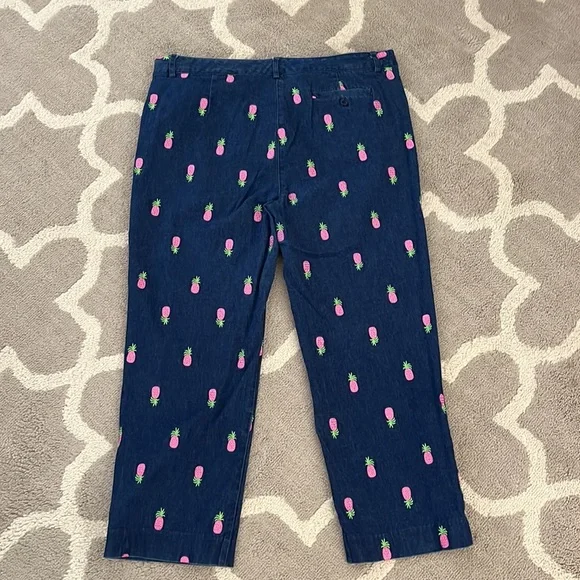 Lilly Pulitzer jeans cropped Capri length size 14 - Picture 1 of 5